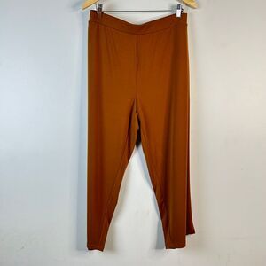 Susan Graver Everyday Chestnut‎ Elastic Waistband Pull-On Ankle Pants Size 1X